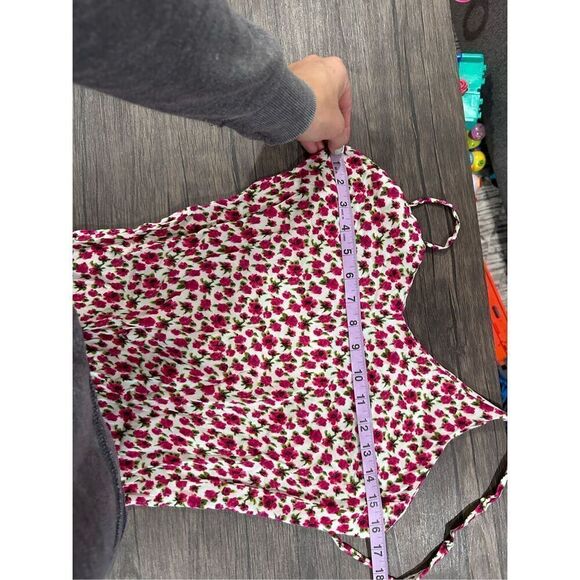 Stone Cold Fox Dogtown Pink Floral V-Neck Contrast Pleat Maxi Dress Size 2 - Picture 11 of 11